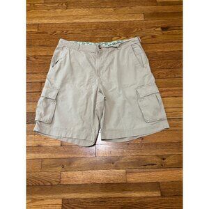 Horny Toad Mens Cargo Shorts Size 38 Beige Poly Cotton Twill Casual Outdoors